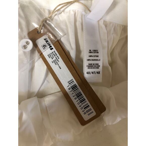 SKIMS Cotton Poplin Sleep Shorts Spa Embroidered Pull On Snow White NWT Size 4X - Picture 11 of 14